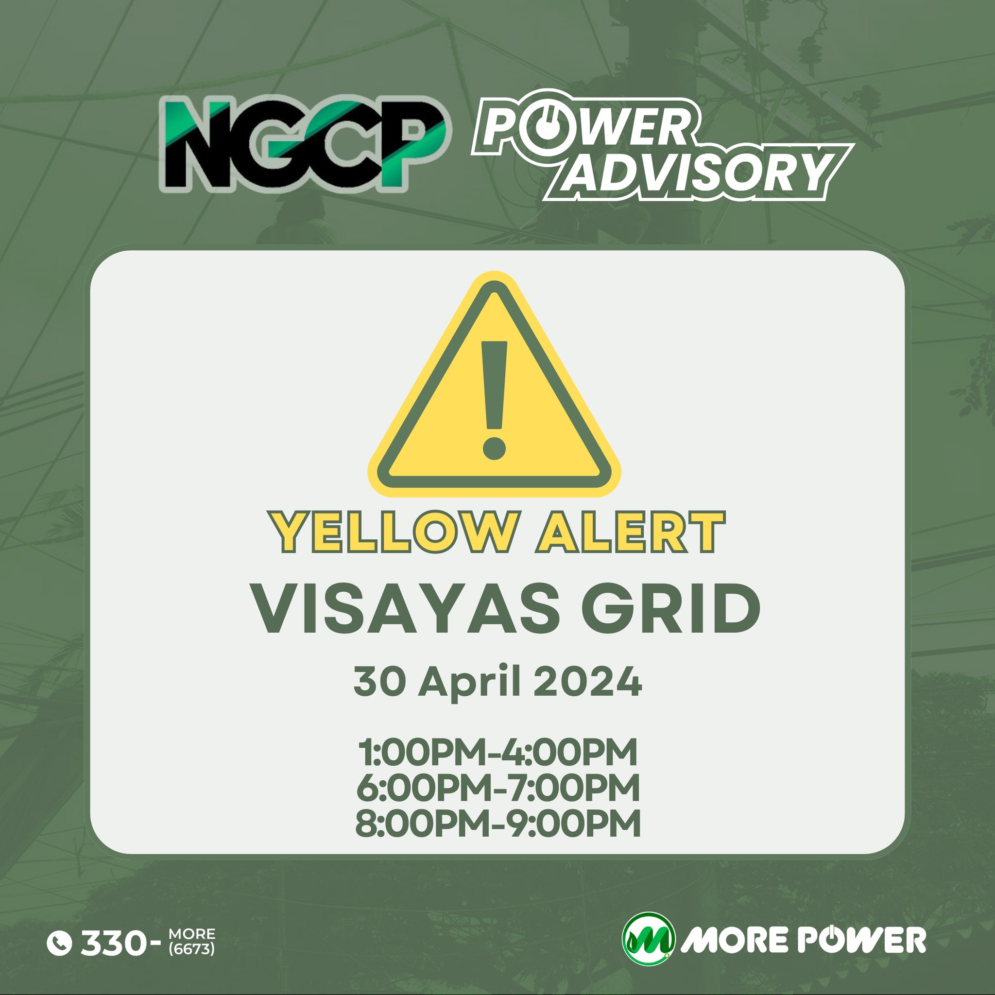 NGCP Advisory - Visayas Grid Alert