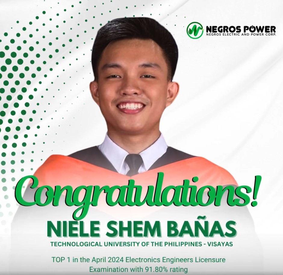 Negrosanon Tops April 2024 Electronics Engineers Licensure Exam